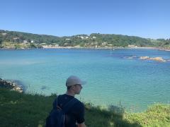 Looking across to South Sands and North Sands